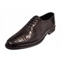 Pantofi eleganti barbati din piele naturala croco lac - Model Donato Negru